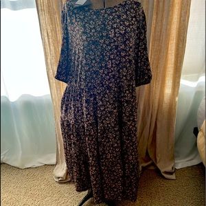 Ava and Viv knit floral midi dress 2x 3x